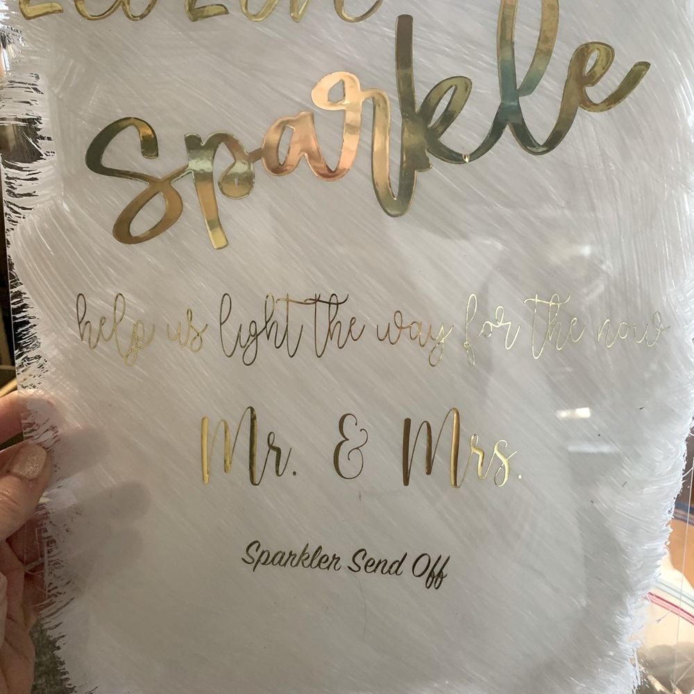 Sparkler send off sign - wedding